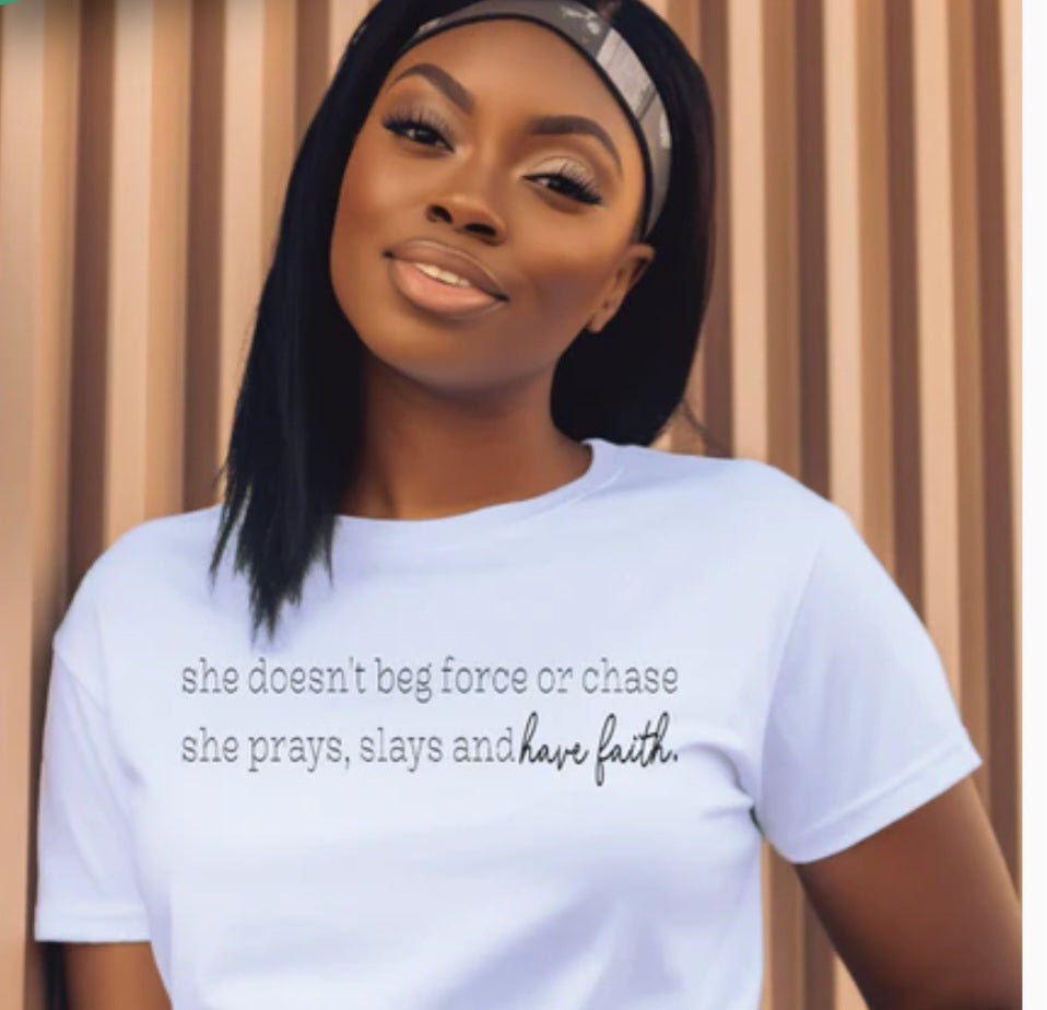 She doesn't Beg - Cervivorqueen Fashion LLC