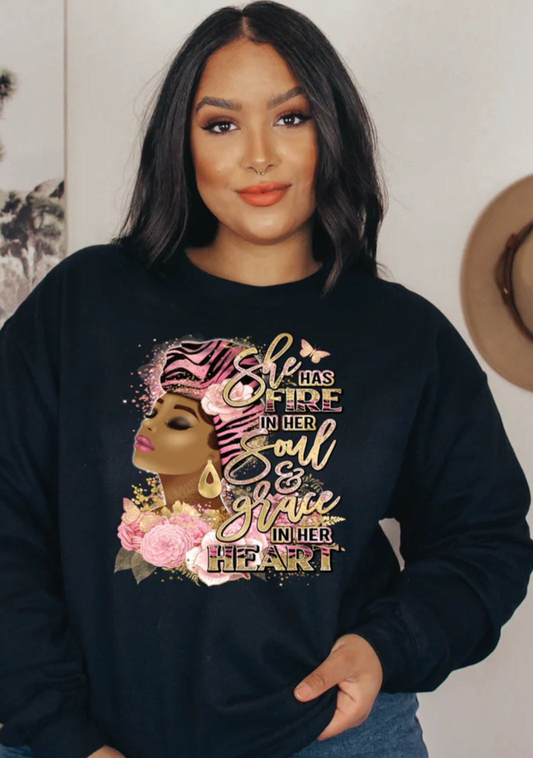 She has Fire Short sleeve - Cervivorqueen Fashion LLC